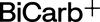 Black 'BiCarb+' logo on a white background